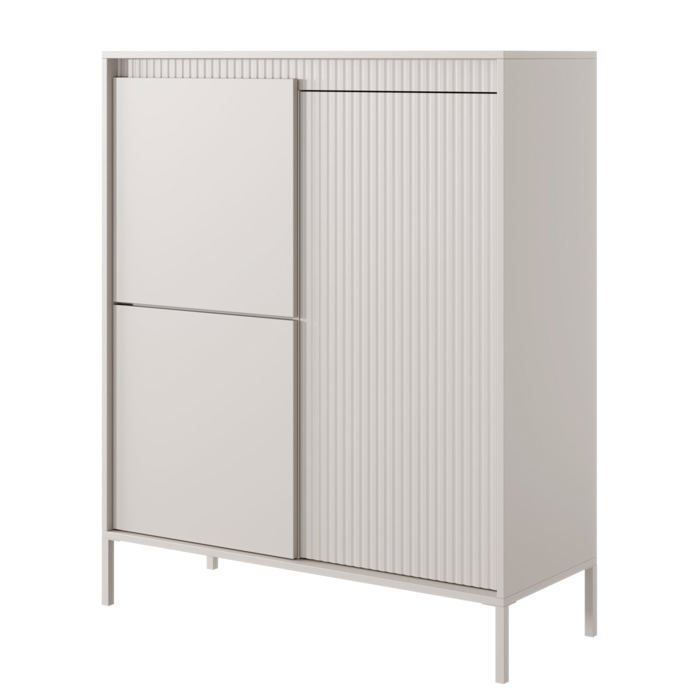 Buffet haut - FALSETTO - 3 portes - 104 cm - beige Buffet haut - FALSETTO - 3 portes - 104 cm - beige